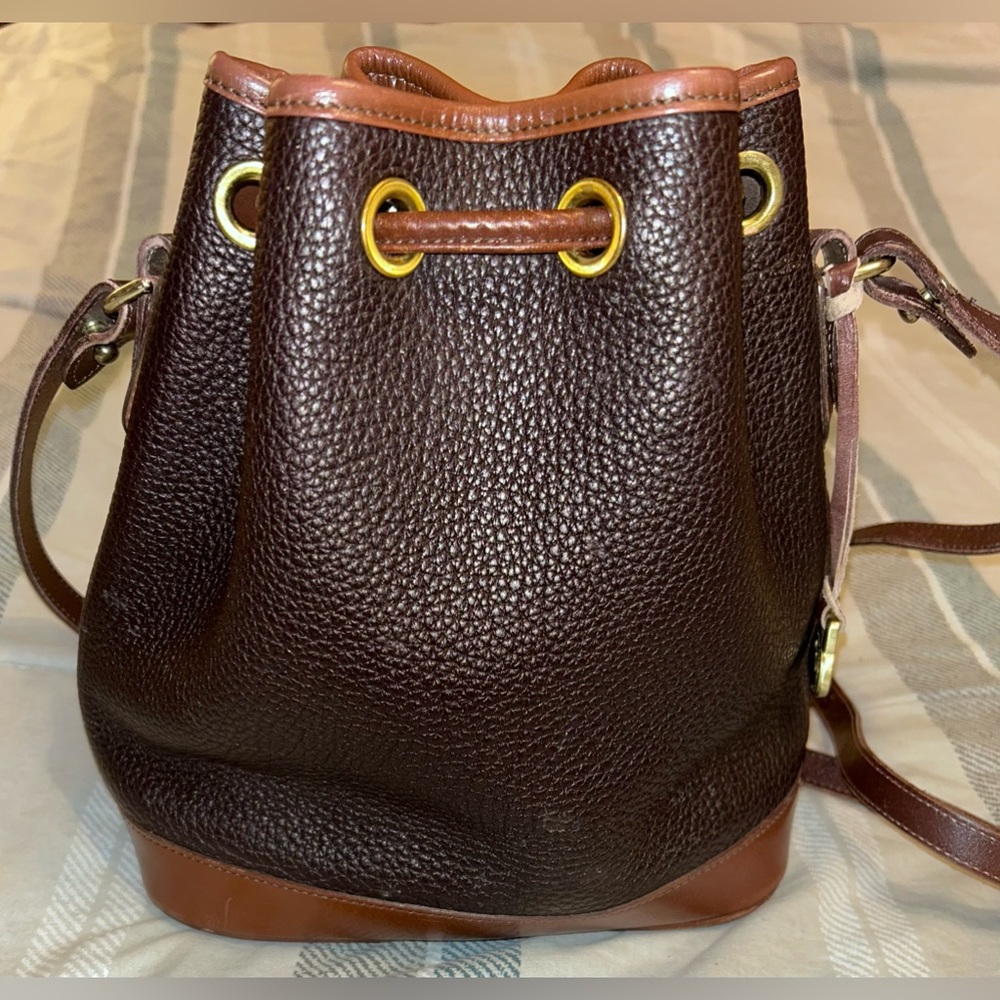 Vintage Authentic Dooney & Bourke Tassle Crossbody Bucket Bag - Picture 5 of 15